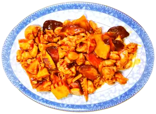 77. Pollo Con Bambú Y Setas Chinas