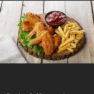 Plato Alitas + Ensalada + Arroz