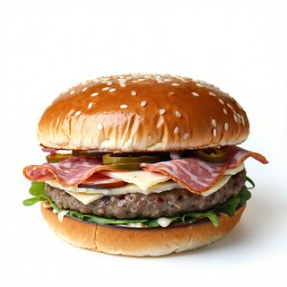 Hamburger "Mortadella e Provola Affumicata" crudi