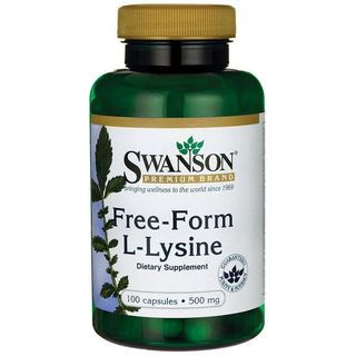 L- Lizyna HCL aminokwas 500mg L- Lysine Free Form 100 kapsułek SWANSON