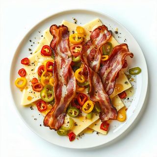 Cacio e pepe con pancetta