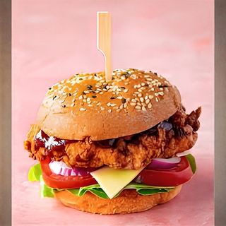 Crunchy Burger & Canette