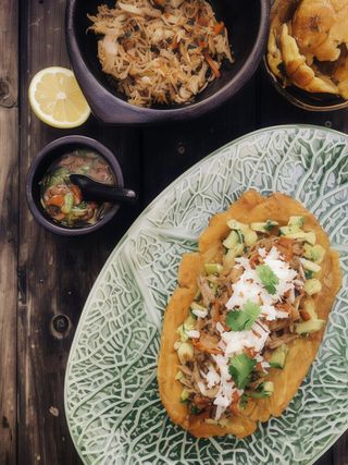 Patacón pisao de carne