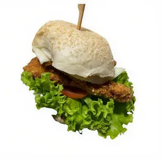 Escalope Burger con Guarnición + Bebida 33cl gratis