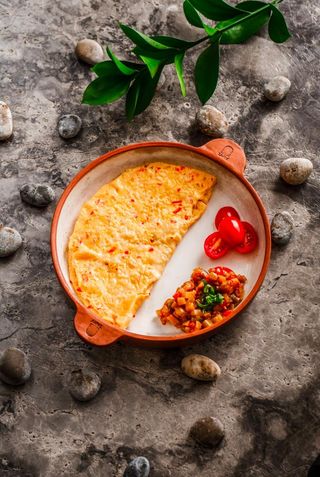 Д. Омлет домашний с овощами.