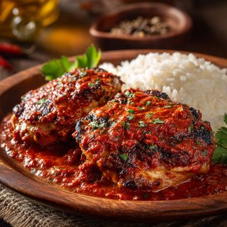 Arroz con Pollo y Curry Rojo