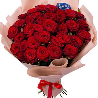 Букет з 35 червоних троянд