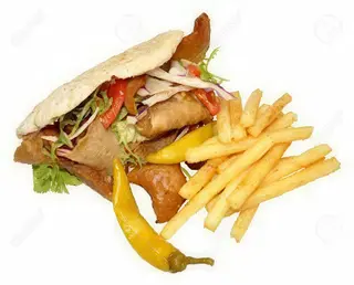 Kebab De Carne Con Patatas Dentro