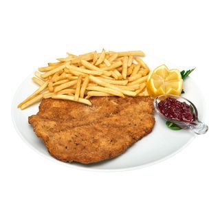 Escalopines Al Cabrales Con Patatas