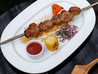 Шашлик свинний з болгарським перцем та кукурудзою 320г