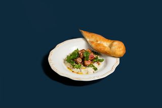 Бабагануш с хрустящими баклажанами 