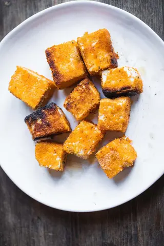 Deep Fried Tofu Cubes With Brown Sauce