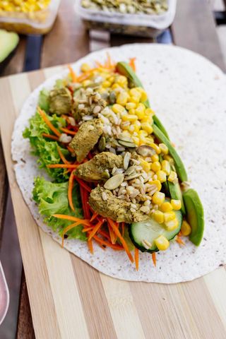 Кашка-рол з куркою