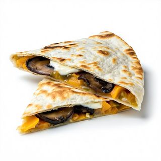 Piadina romagnola cotto, funghi e fontina