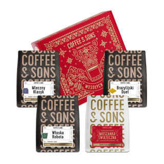 Prezent na Święta Zestaw czterech kaw