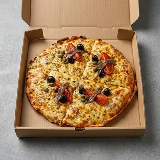 Pizza Canchera Con Anchoas (Media)