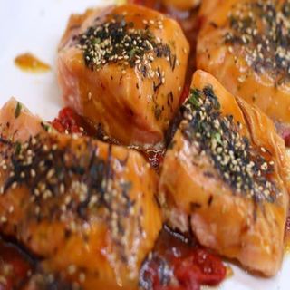 Lomo De Salmón Con Teriyaki