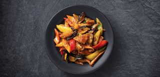 Dimljeni losos sa patlidžanom