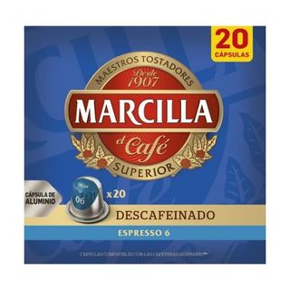 Café Descafeinado en Cápsulas Marcilla 20x5,2 Gr.