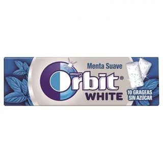 Chicles Sabor Menta Suave White Orbit 10 Ud.