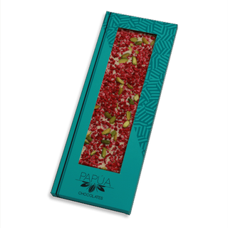 Chocolate Blanco Con Frambuesas Liofilizadas Y Pistacho