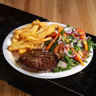 Wół + fryty +sałatka