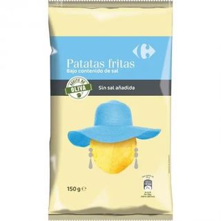 Patatas Fritas en Aceite de Oliva Bajo Sal Carrefour 150 Gr.
