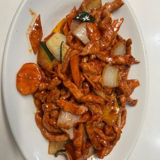 55. Cerdo Thai Con Salsa Agripicante.