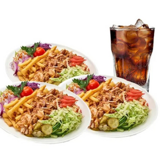 3 Platos + Coca-Cola (1.25 lt.)