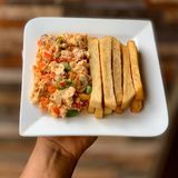 Fried Yam + Egg Sauce