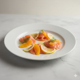 Salmone marinato all'arancia