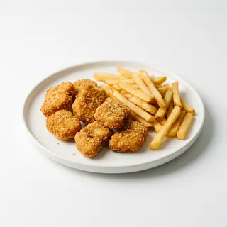 Nuggets de pollo con patatas
