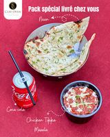 Chicken Tikka Masala + Pain indien +Coca Cola