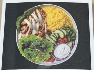 Chicken salad with rice
