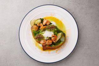 Авокадо тост з креветками (230г)