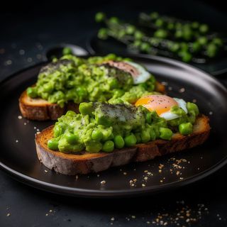 Countryside Sourdough Truffle Bread with Avocado and Fried Eggs