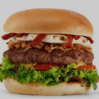 Hamburguesa de vaca madurada/bacon y queso de cabra