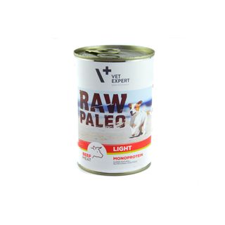 Hrana caini,Raw Paleo Light,conserva monoproteica,carne vita 400 g