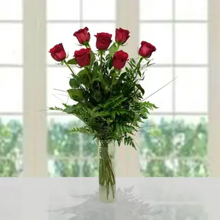 7 rose rosse