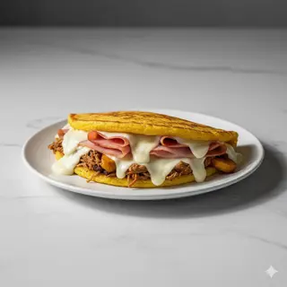 Cachapa De Jamón Y Queso Latino