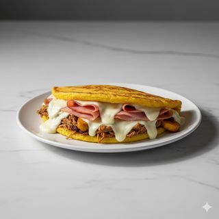 Cachapa De Jamón Y Queso Latino