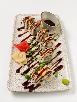 Inside out: chicken avocado roll