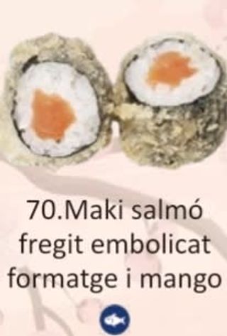70. Maki Salmó Fregit Embolicat Formatge I Mango (8 Uds.)