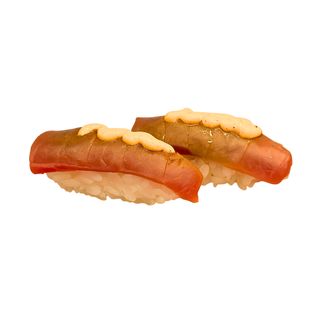 Nigiri de atún flameado con salsa kimchi (2 uds)