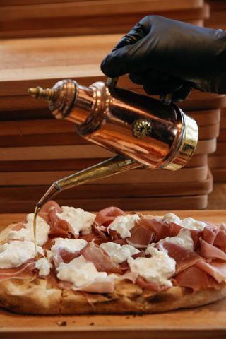 Pizza Prosciutto Crudo Di Parma And Burrata