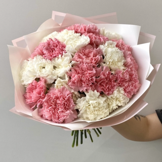 Букет із 25 гвоздик мікс