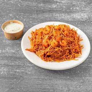 Fideos tostados con alioli