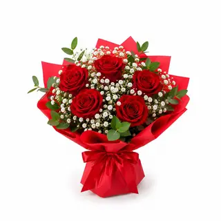 5 Rose rosse