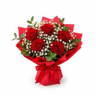 5 Rose rosse