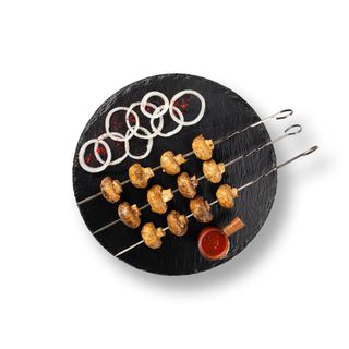 ШАШЛЫК ИЗ ШАМПИНЬОНОВ